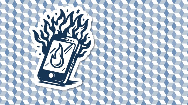 Mobiltelefonen brænder